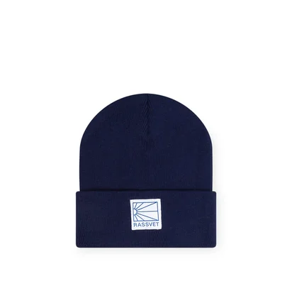 Rassvet Logo Tag Beanie (Navy)