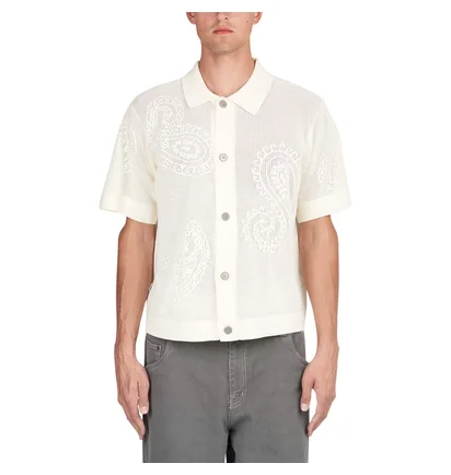 Obey Tear Drop Strick Hemd (Beige)