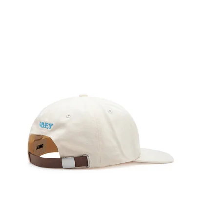 Obey Jaunt 6 Panel Strapback Cap (Creme)