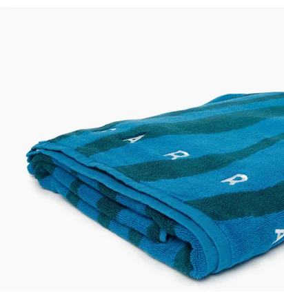 Parra Aqua Weed Waves Beach Towel (Blau / Petrol)