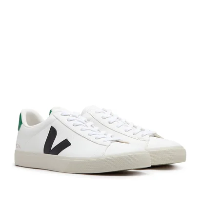 Veja Campo Chromefree Leather (Weiß / Schwarz / Grün)