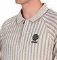 Metalwood Ribbed LS Polo (Beige)