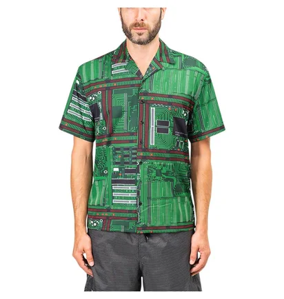 Pleasures Motherboard Rayon Shirt (Grün)