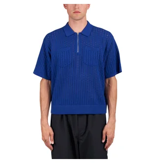 Obey Grant Quater Zip Sweater (Blau)