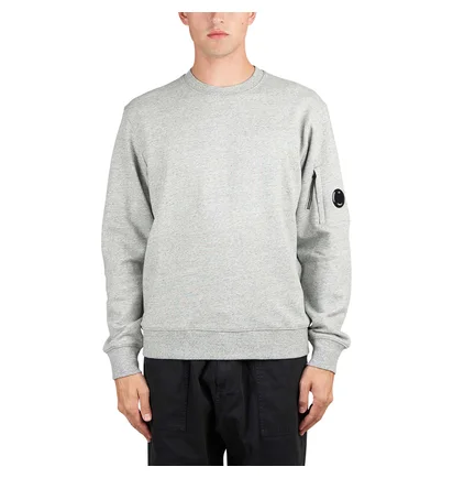 C.P. Company Diagonal Raised Fleece Crew Neck Lens Sweatshirt (Grau)