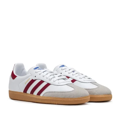 adidas Samba OG (Weiß / Dunkelrot)
