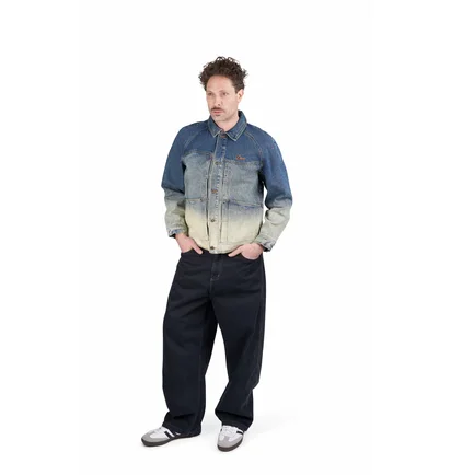Dime Denim Jacket (Blau / Weiss)