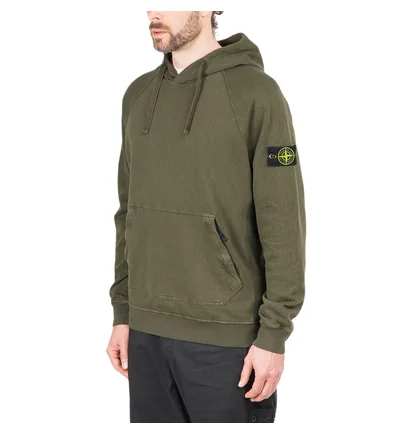 Stone Island Patch Hoodie (Khaki)