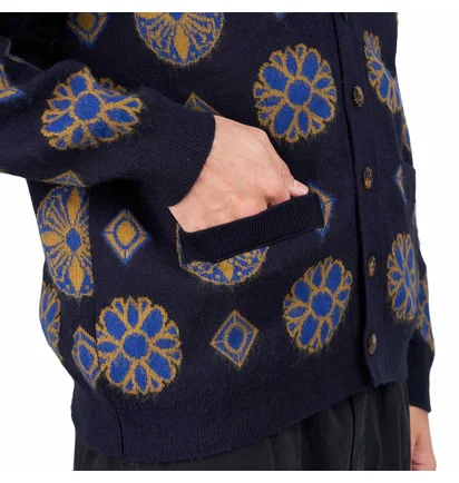 Fucking Awesome Three Kingdoms Cardigan (Dunkelblau)