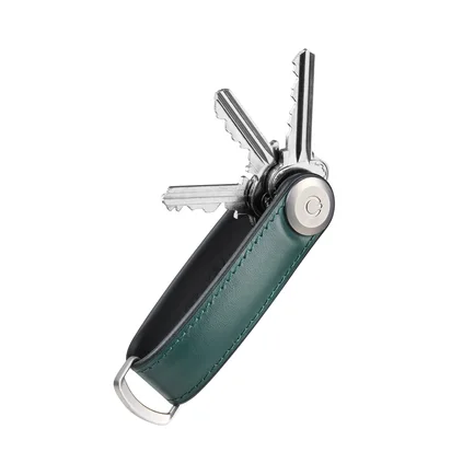 Orbitkey Hybrid Leather Key Organiser (Dunkelgrün)