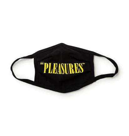 Pleasures Core Logo Face Mask (Schwarz)