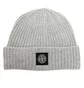 Stone Island Rib Knit Beanie (Hellgrau)