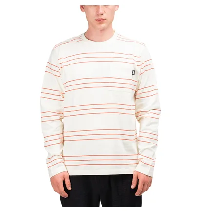 Stüssy Trinity Stripe Crew Longsleeve (Natural)