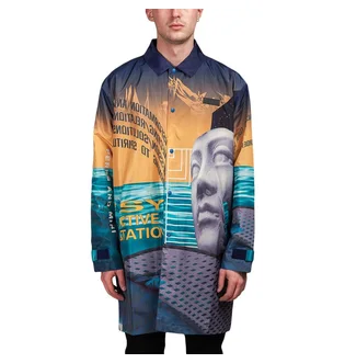 P.A.M. Lines In Time Long Coach Jacket (Multi)