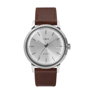 Timex Archive Marlin Automatic 40mm Leather Strap (Braun / Silber)