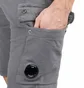 C.P. Company Light Fleece Cargo Lens Shorts (Grau)