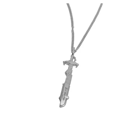 Gasius Manga Sword Pendant & 60cm Chain Silver (Silber)