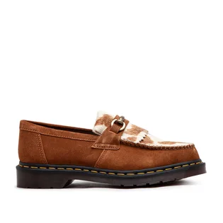 Dr. Martens Adrian Snaffle Hair-On Suede Loafer (Braun / Weiß)
