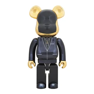 Medicom 1000% Daftpunk Guy Manuel Be@rbrick Toy (Schwarz / Gold)