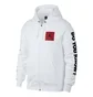 Nike Air Jordan 3 Flight Fleece Full-Zip Hoodie (Weiß / Rot / Schwarz)