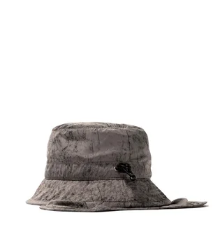 Stüssy Dyed Nylon Bungee Bucket Hat (Grau / Khaki)