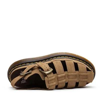 Dr. Martens Wrenlie Bronx Wildleder Fisherman Sandalen (Beige)