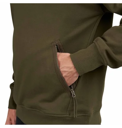 C.P. Company Diagonal Raised Fleece Goggle Hooded Sweatshirt (Grün)