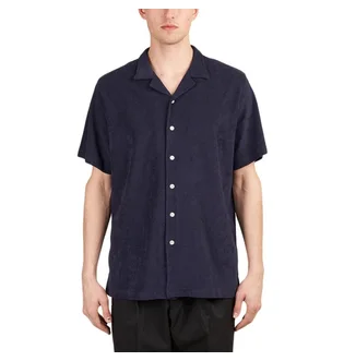 Edmmond Studios Terry Short Sleeve Shirt (Navy)