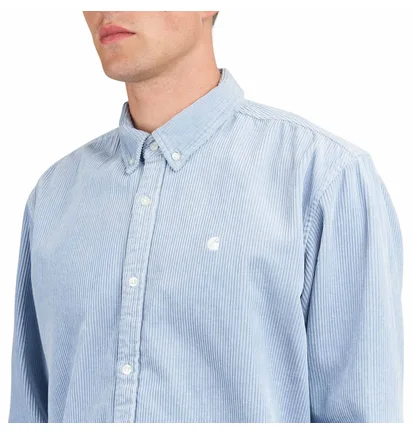 Carhartt WIP L/S Madison Cord Shirt (Blau) – Carhartt WIP text_image_alt 4