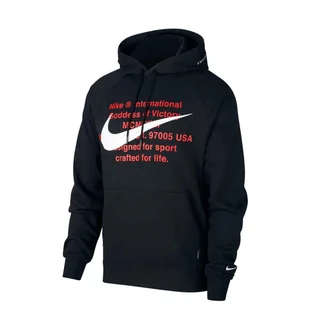 Nike Swoosh French-Terry Hoodie (Schwarz)