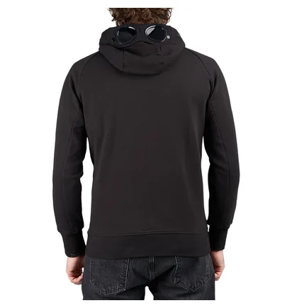 C.P. Company Diagonal Raised Fleece Hooded Sweatshirt (Schwarz)