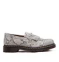 Dr. Martens Adrian Snaffle Python Print Suede Loafers (Beige)