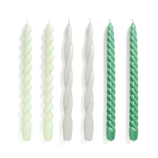 HAY Candle / Long mix 6 Stk (Grün)