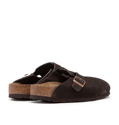 Birkenstock Boston Soft Footbed Suede Leather (Braun)