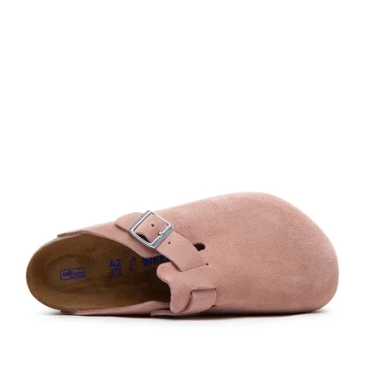 Birkenstock Boston Soft Footbed Suede Leather (Rosa)