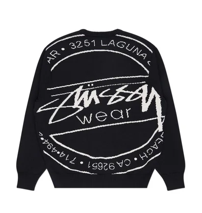 stüssy laguna icon sweater (black) – Stüssy text_image_alt 2