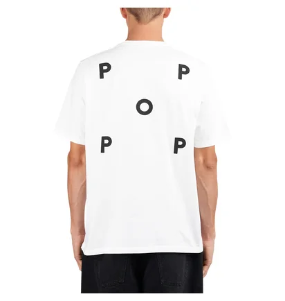 Pop Trading Company Logo T-Shirt (Weiss / Schwarz)
