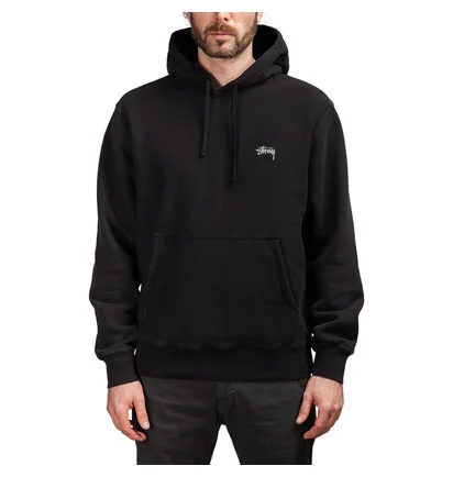 Stüssy Stock Logo Hood (Schwarz)