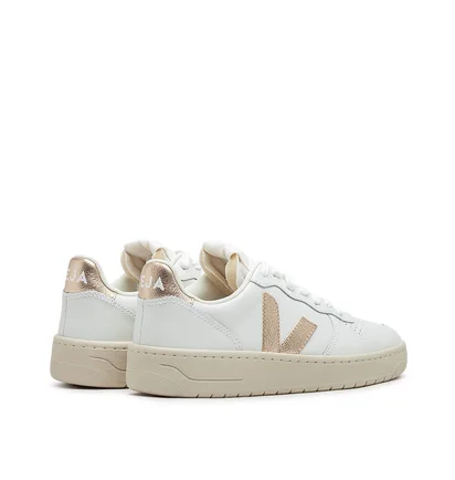 Veja WMNS Leather (Weiß / Gold)
