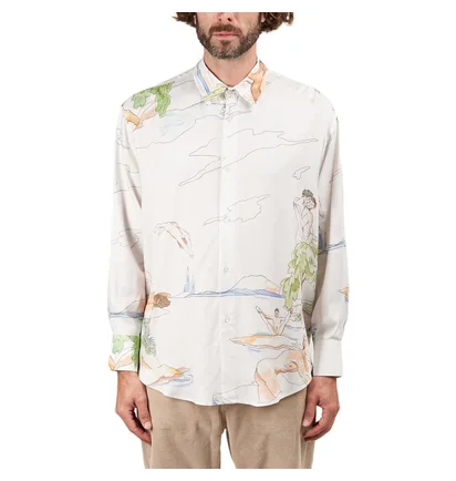 Carne Bollente A Curious Night Allover Shirt (Weiß)