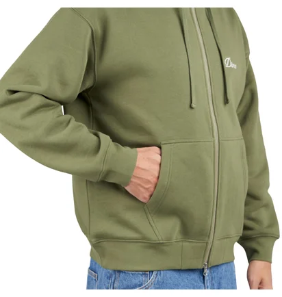 Dime Cursive Zip Hoodie (Grün)