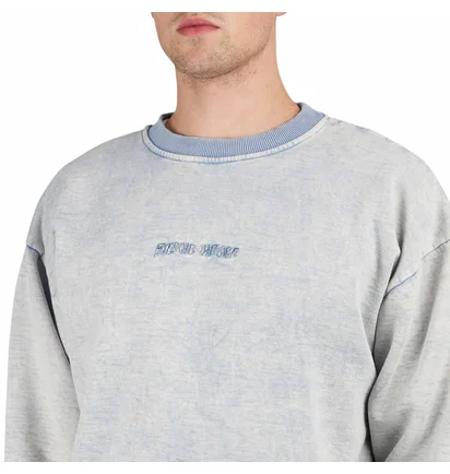 Fucking Awesome Little Stamp Snow Wash Crewneck (Blau)