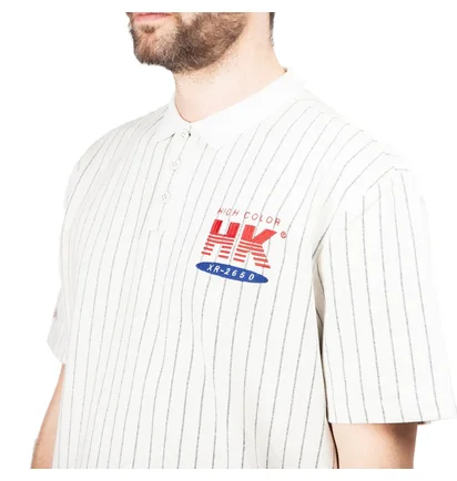 Han Kjobenhavn Polo Tee (Nadelstreifen / Weiß)