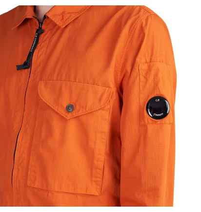 C.P. Company Rip Stop Pocket Shirt (Orange)