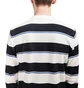 Norse Projects Johannes Textured Stripe Longsleeve (Dunkelblau)