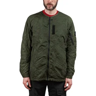 Stone Island Shadow Project Imprint Nylon Colarless Jacket (Olive)