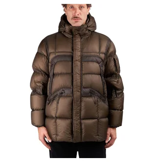 C.P. Company D.D. Shell Hooded Long Down Jacket (Oliv)