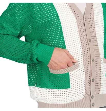 Obey Anderson 60’s Cardigan (Grün / Beige)