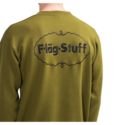 Flagstuff 'Ice Logo' Crewneck (Olive)