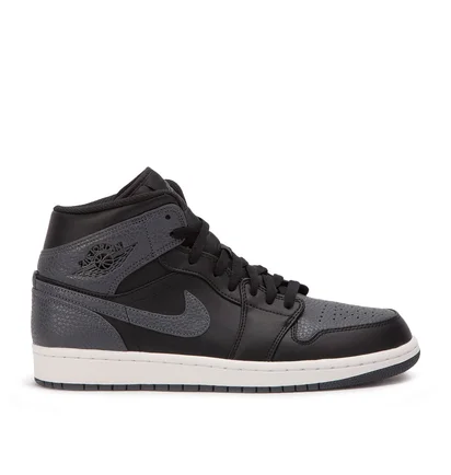 Air Jordan 1 MID (Schwarz / Dunkelgrau)